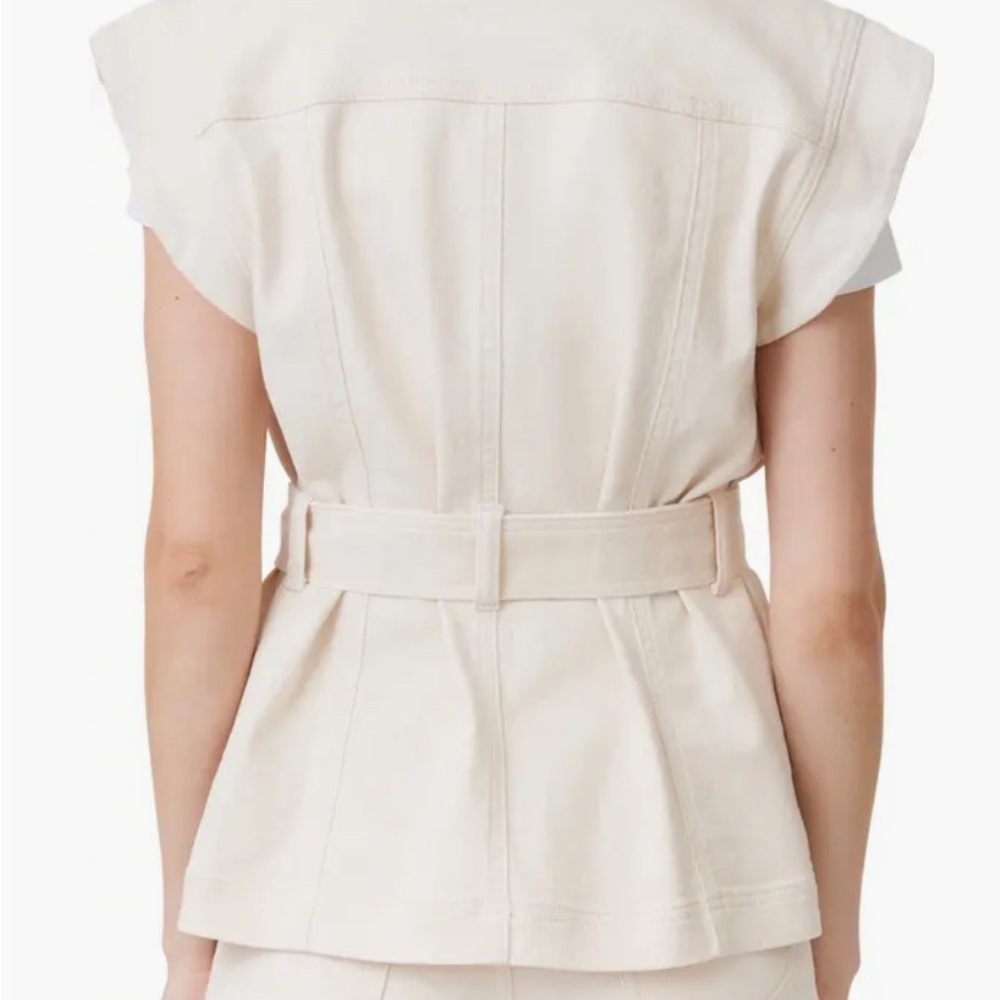 Habitual Cream Belted Vest - Picture 2 of 6
